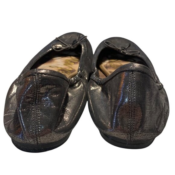 SAM EDELMAN Pewter Gray Felicia Bow Accent Women's Ballet Flats 9.5M - Picture 6 of 8